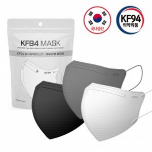 수수마켓 국내산 4중필터 새부리형 KF94 대형 황사 방역 마스크, 100매입, 1개, 그레이/회색