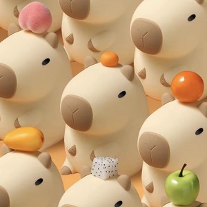 프리미엄 무드등 카피바라 취침등 독서등 집들이 신혼부부 출산 선물 침대 아이방 침실 조명 빛내바라, 1개, 베이지