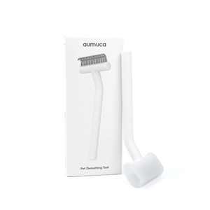 aumuca 반려동물 브러쉬 스마트 케어 장모용 그루밍 브러쉬 강아지 고양이 아우무카, 화이트, 1개
