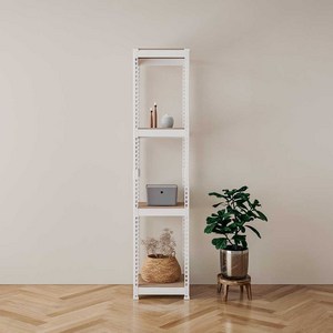 스피드랙 조립식 철제 틈새 선반 가로500mm, 500x400, 1800_4단, 화이트, 1개