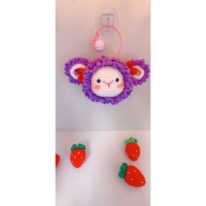 신제품 DIY 인형 완성품 바론생활 가방장식 뜨개 키링 애기 선물 선물, 보라, 1개