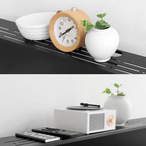 셋탑박스 거치대 무타공 모니터거치대 철제프레임 선반 60cm, 1개