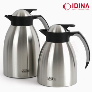 델키 스테인리스 진공 보온보냉 주전자, 1.5L, 스텐, 1개