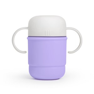 모니 자기주도식 흘림방지 양손 멀티 빨대컵, 250ml, 1개, 스윗퍼플