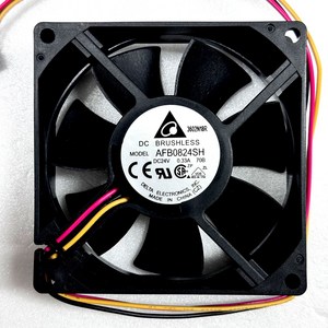 DELTA 냉각팬 AFB0824SH 24V 0.33A 3선 80x80x25mm 델타 쿨러, 1개