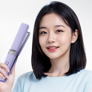 Darlisex 무선고데기 휴대용 볼륨 고데기 판고데기, 자주색