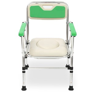 이동식 휴대용변기 접이식 간이화장실 노인 소변기 욕실 샤워 목욕의자겸용 MI-601, 그린(Green)