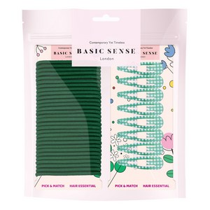 베이직센스 헤어 고무줄 머리핀 세트