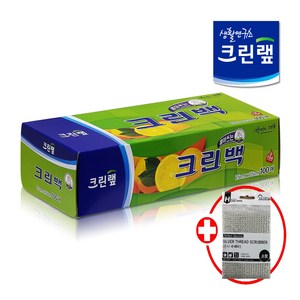 크린랩 뽑아쓰는 크린백 25cmX35cm 중형 100매 (증정) 은사수세미 1입, 1개