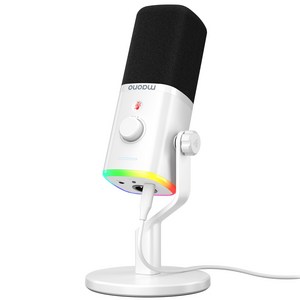 마오노 USB XLR 다이나믹 마이크 게이밍 방송용 녹음용 PD100X, PD100X(탁상형), 화이트