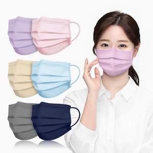 아르떼 스타일 라이트 핏 국산 일회용 컬러 마스크 MB필터 여름 30매, 30개입, 1개, 그레이