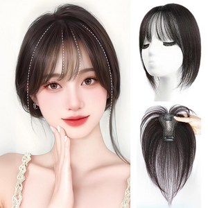 오비안 내추럴 풍성 볼륨 정수리 부분 가발, 1개, 내추럴블랙