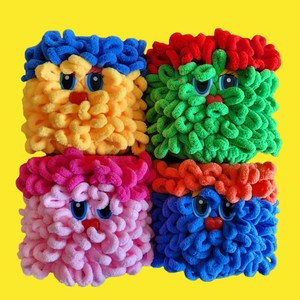 복실복실 뜨개 먼지바구니(6color), 빨강