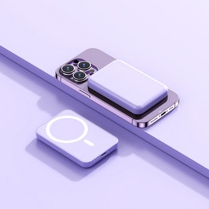 ANYOU 보조배터리 아이노비아 맥세이프 보조배터리20000mAh 마그네틱 보조배터리, 자주색, 10000mAh