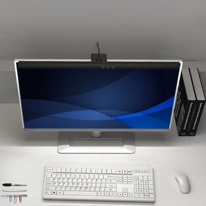 위니즈 노트북모니터 LED조명 스마트터치 라이트바 블루라이트차단 거치형식 블랙 WZ-T30SAB 33cm, 1개