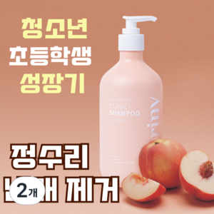 어리니0712 약산성 초등학생 샴푸 (정수리냄새 제거/사춘기 두피/라임바질향/대용량), 500ml, 2개
