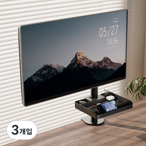 엔산마운트 NA-SHELF 삼탠바이미 선반 모니터 티비 거치대 스탠바이미 폴타입 선반, 화이트, 3개
