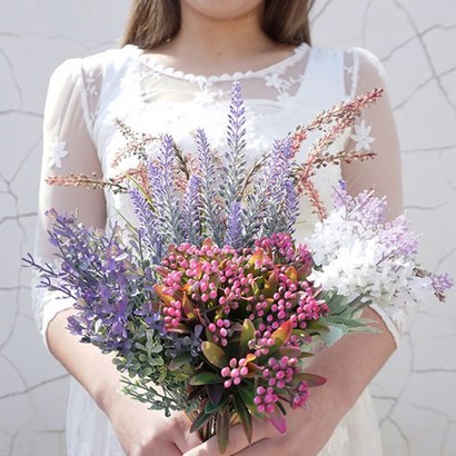 마켓블루 조화 보랏빛 들꽃 리뷰후기