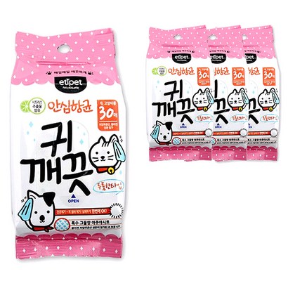 에티펫 반려동물용 귀 깨끗 세정 물티슈