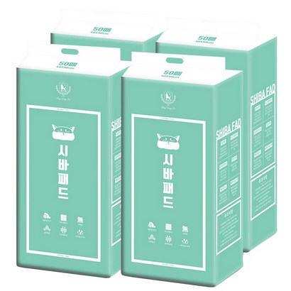딩동펫 반려견 시바패드 프리미엄 레몬향 50매