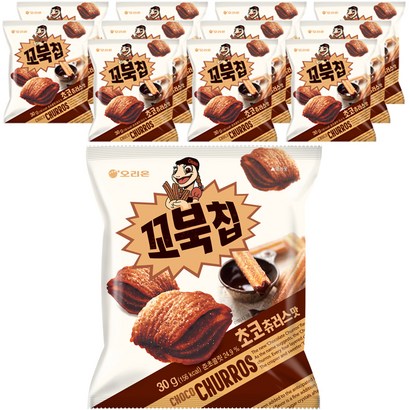 오리온 꼬북칩 초코츄러스 미니 과자 12개 리뷰후기