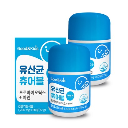 내츄럴플러스 굿앤키즈 유산균 츄어블