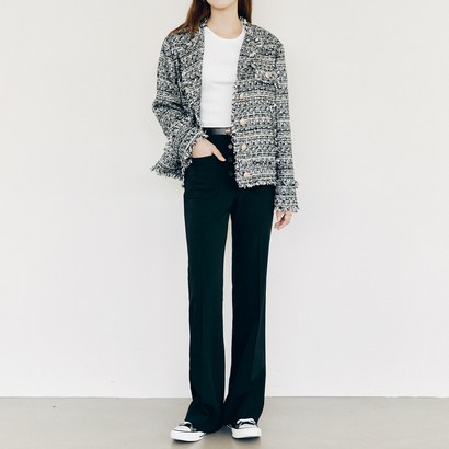 로브로브 여성용 TWEED BOUSON JACKET