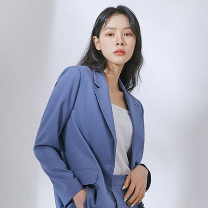 미쏘 여성용 테일러드 일자핏 싱글 자켓