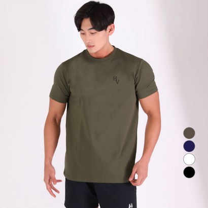 허그본 남성용 데일리 머슬핏 HV 반팔 티셔츠 무지라인 리뷰후기