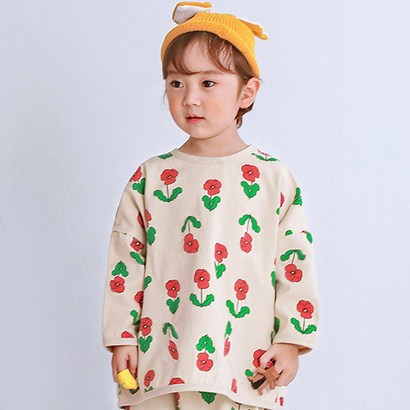 아동용 나나 박스 라운드 티셔츠