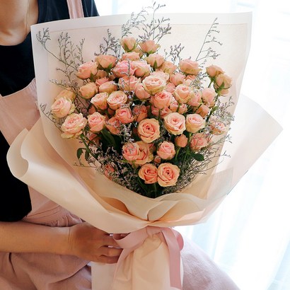 블뤼엔 생화 자나장미 꽃다발 100송이 L 리뷰후기