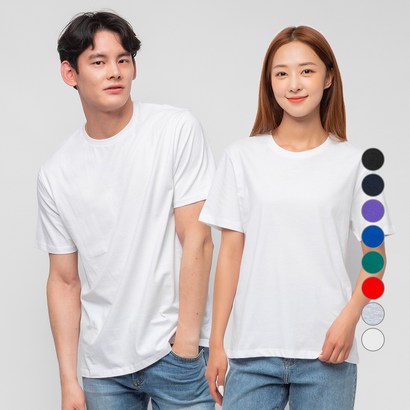 캐럿 남녀공용 26수 라운드 반팔티 8컬러 리뷰후기