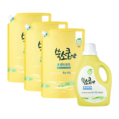 쑥소쿰 연잎 세탁세제 본품 1 리필 1