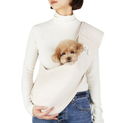 이츠독 강아지 캥거루 체크 슬링백