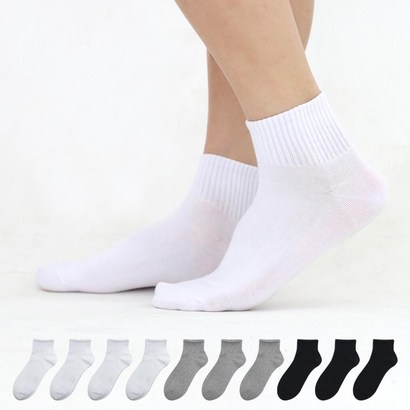 이지레그 남성용 학생 무지 단목 양말 10켤레