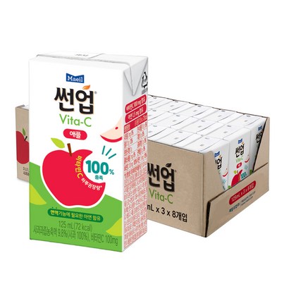 매일유업 썬업 Vita C 애플 주스