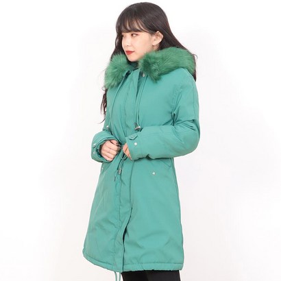 페이퍼먼츠 안감 기모 허리스트랩 야상패딩 13567