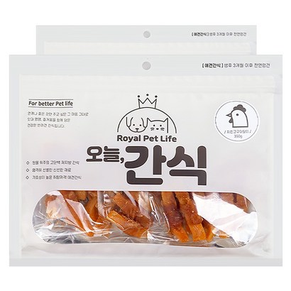 로얄펫라이프 반려견 오늘간식 치킨고구마말이