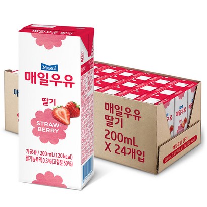 매일유업 멸균우유 딸기 24개 리뷰후기