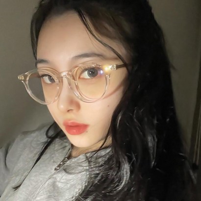 BEIA 남녀공용 블루라이트 차단 렌즈 라운드 뿔테 B006 케이스 안경닦이