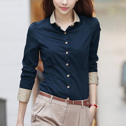 잭앤아일라 여성용 더로마 소매 포인트 셔츠 리뷰후기