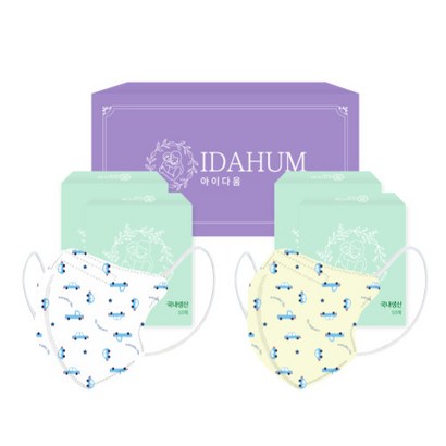 IDAHU 유아용 캐릭터 마스크 2종