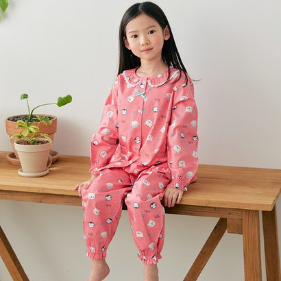 레브컴퍼니 여아용 양떼 파자마 상하의