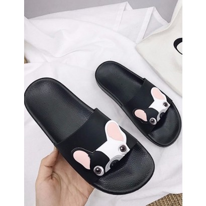 뽀짝 프렌치 불독 캐릭터 슬리퍼