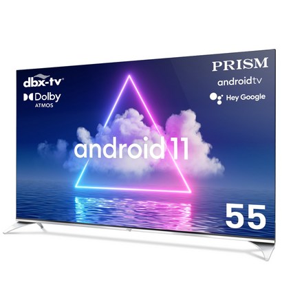 프리즘 55인치 안드로이드11 스마트 UHDTV A5511i 크롬캐스트 블루투스51지원
