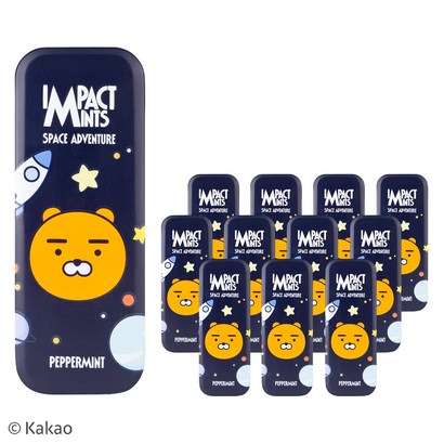 임트 카카오프렌즈 민트 무설탕 캔디 스페이스어드벤처 페퍼민트 12개입 독일산 직수입 리뷰 후기