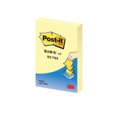 포스트잇 팝업리필용 KR-320 노랑 51x