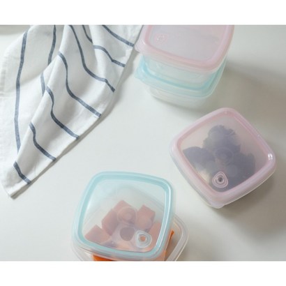 국산 실리콘 전자레인지 냉동 밥 용기 단일옵션