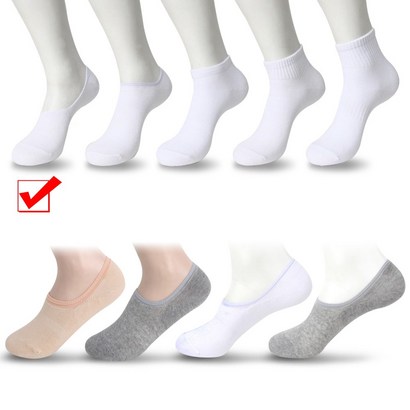면 남성 여성 순면 뽀송 무지밴드 덧신 페이크삭스 5켤레묶음 리뷰후기