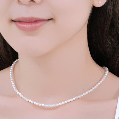 진주목걸이 혼주 여성 핵진주 왕 진주 스와로브스키 14k 골드필드 목걸이 귀걸이 케이스 이어링